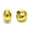 Argolla Huggie 02.341.0170.16 Oro Laminado, Diseño de Bola y Hueco, Pulido, Tono Dorado