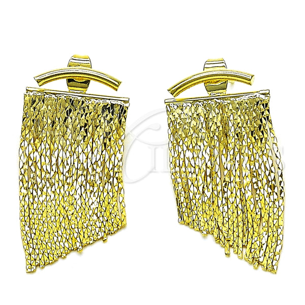 Arete Largo 02.341.0172 Oro Laminado, Pulido, Tono Dorado