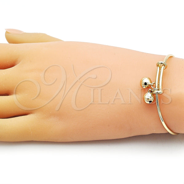 Aro Individual 07.168.0026 Oro Laminado, Diseño de Cascavel, Pulido, Tono Dorado (03 MM Thickness, One size fits all)