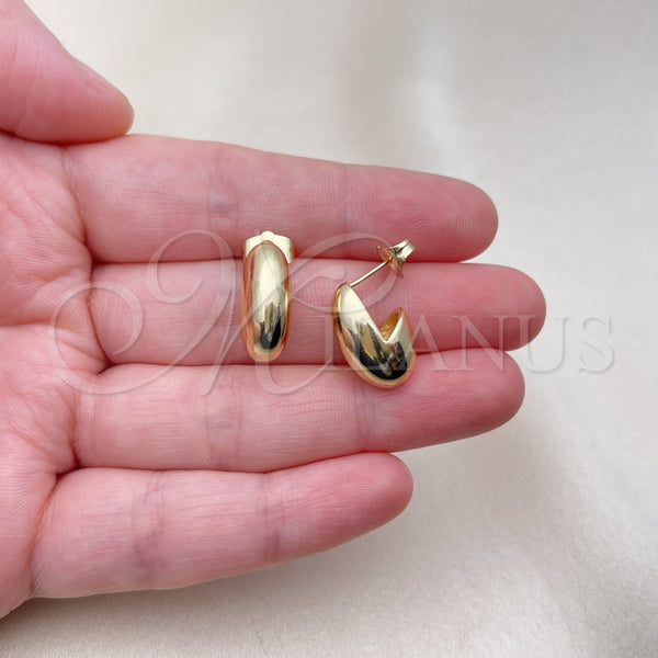 Arete Dormilona 02.156.0674 Oro Laminado, Pulido, Tono Dorado