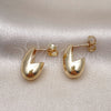 Arete Dormilona 02.156.0674 Oro Laminado, Pulido, Tono Dorado