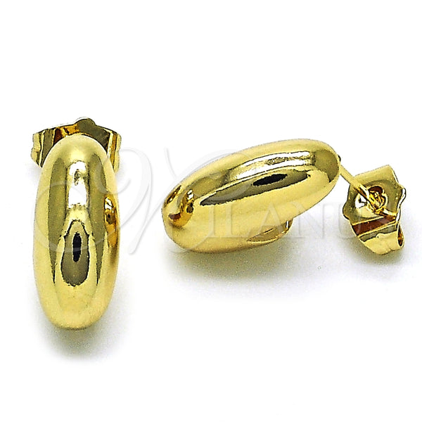 Arete Dormilona 02.156.0674 Oro Laminado, Pulido, Tono Dorado