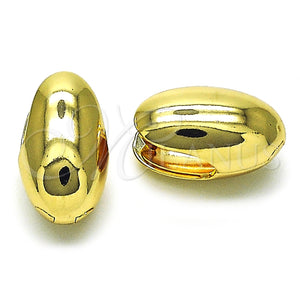 Argolla Huggie 02.156.0678.12 Oro Laminado, Pulido, Tono Dorado