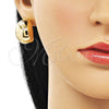 Arete Dormilona 02.156.0680 Oro Laminado, Pulido, Tono Dorado