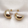 Arete Dormilona 02.156.0680 Oro Laminado, Pulido, Tono Dorado
