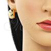 Arete Dormilona 02.156.0681 Oro Laminado, Pulido, Tono Dorado