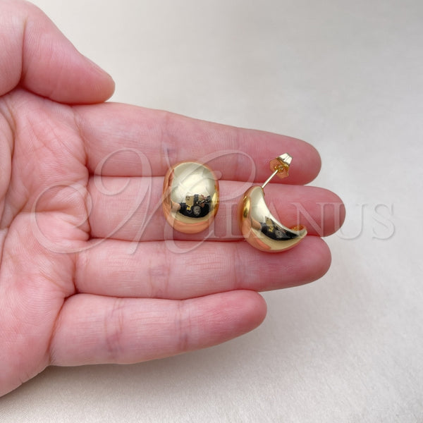 Arete Dormilona 02.156.0681 Oro Laminado, Pulido, Tono Dorado
