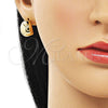 Arete Dormilona 02.156.0682 Oro Laminado, Pulido, Tono Dorado