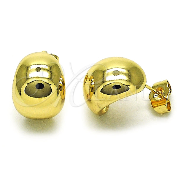 Arete Dormilona 02.156.0682 Oro Laminado, Pulido, Tono Dorado