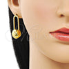 Arete Colgante 02.368.0100 Oro Laminado, Diseño de Bola, Pulido, Tono Dorado