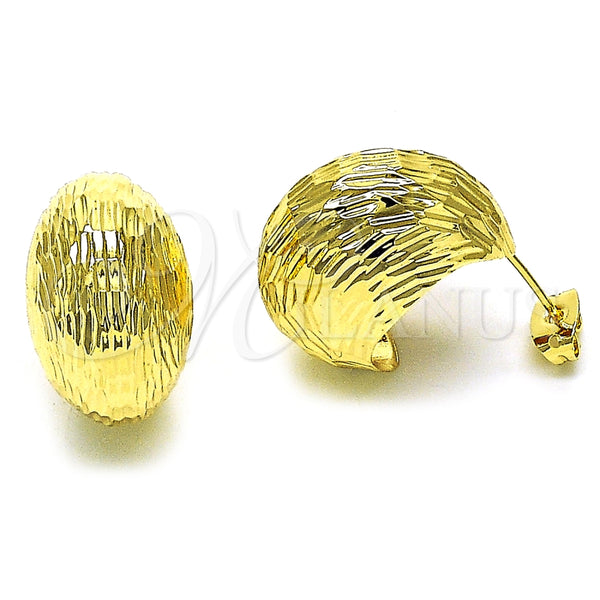 Arete Dormilona 02.170.0442 Oro Laminado, Diseño de Bola, Diamantado, Tono Dorado