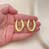 Earcuff 02.368.0105.25 Oro Laminado, Diseño de Hueco, Pulido, Tono Dorado