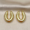 Earcuff 02.368.0105.25 Oro Laminado, Diseño de Hueco, Pulido, Tono Dorado
