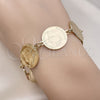 Pulsera Elegante 03.331.0228.08 Oro Laminado, Diseño de Rolo, Pulido, Tono Dorado (20 MM Thickness, 8 Inches Length)