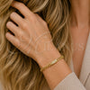 Pulsera Básica 04.213.0303.08 Oro Laminado, Diseño de Miami Cubana, con Micro Pave Blanca, Pulido, Tono Dorado (Grosor 05.8 MM, 8 Pulgadas de Largo)
