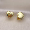 Argolla Huggie 02.341.0174.12 Oro Laminado, Diseño de Corazón, Pulido, Tono Dorado