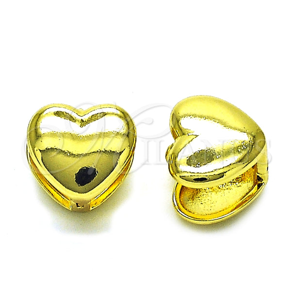 Argolla Huggie 02.341.0174.12 Oro Laminado, Diseño de Corazón, Pulido, Tono Dorado