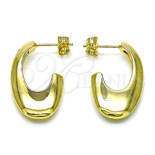 Argolla Pequeña 02.163.0304.16 Oro Laminado, Pulido, Tono Dorado