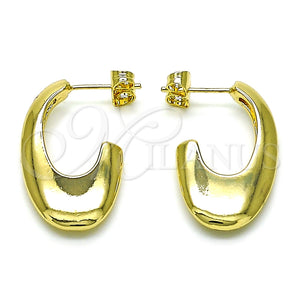Argolla Pequeña 02.163.0304.16 Oro Laminado, Pulido, Tono Dorado