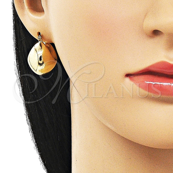 Argolla Pequeña 02.195.0272.25 Oro Laminado, Diseño de Hueco, Pulido, Tono Dorado