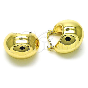 Argolla Pequeña 02.195.0272.25 Oro Laminado, Diseño de Hueco, Pulido, Tono Dorado