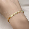 Pulsera Básica 04.213.0169.07 Oro Laminado, Diseño de Miami Cubana, Pulido, Tono Dorado (120 Gauge, Thickness, 7 Inches Length)