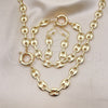 Collar, Pulsera y Dije 06.372.0069 Oro Laminado, Diseño de Puff Mariner, Pulido, Tono Dorado