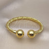 Aro Individual 07.341.0052 Oro Laminado, Diseño de Bola y Torcido, Pulido, Tono Dorado (06 MM Thickness, One size fits all)