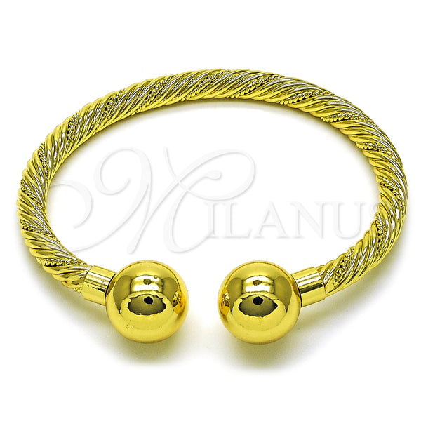 Aro Individual 07.341.0052 Oro Laminado, Diseño de Bola y Torcido, Pulido, Tono Dorado (06 MM Thickness, One size fits all)