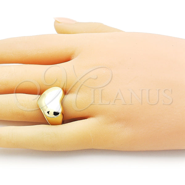 Anillo Elegante 01.341.0132 Oro Laminado, Diseño de Corazón, Pulido, Tono Dorado (One size fits all)