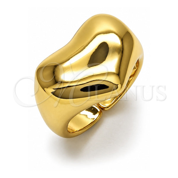 Anillo Elegante 01.341.0132 Oro Laminado, Diseño de Corazón, Pulido, Tono Dorado (Talla Unica)
