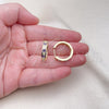 Argolla Huggie 02.213.0618.20 Oro Laminado, con Amatista and Blanca Zirconia Cubica, Pulido, Tono Dorado