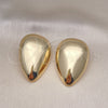 Arete Dormilona 02.385.0031 Oro Laminado, Diseño de Gota, Pulido, Tono Dorado