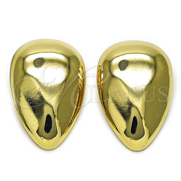 Arete Dormilona 02.385.0031 Oro Laminado, Diseño de Gota, Pulido, Tono Dorado