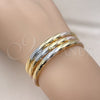 Aro Trio 07.93.0018.02 Oro Laminado, Diseño de Hueco, Diamantado, Tono Dorado (04 MM Thickness, Size 2 (1.75 Diameter))