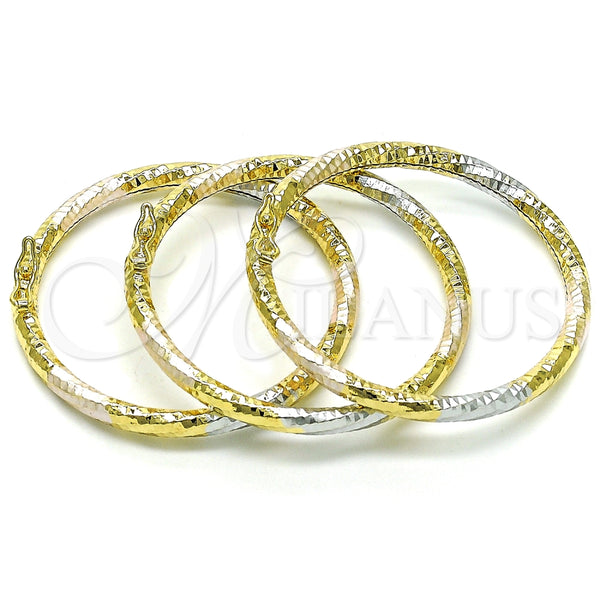 Aro Trio 07.93.0018.02 Oro Laminado, Diseño de Hueco, Diamantado, Tono Dorado (04 MM Thickness, Size 2 (1.75 Diameter))