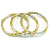 Aro Trio 07.93.0018.02 Oro Laminado, Diseño de Hueco, Diamantado, Tono Dorado (04 MM Thickness, Size 2 (1.75 Diameter))