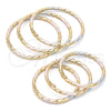 Aro Trio 07.93.0018.02 Oro Laminado, Diseño de Hueco, Diamantado, Tono Dorado (04 MM Thickness, Size 2 (1.75 Diameter))