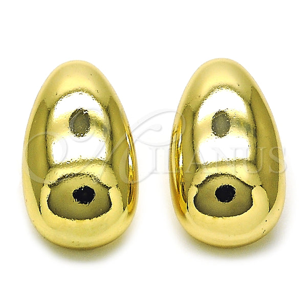 Arete Dormilona 02.385.0042 Oro Laminado, Diseño de Gota, Pulido, Tono Dorado