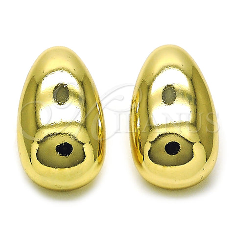 Arete Dormilona 02.385.0042 Oro Laminado, Diseño de Gota, Pulido, Tono Dorado