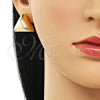 Arete Dormilona 02.385.0049 Oro Laminado, Pulido, Tono Dorado