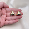 Arete Dormilona 02.385.0049 Oro Laminado, Pulido, Tono Dorado