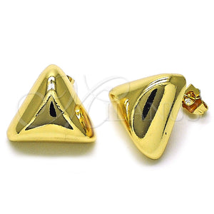 Arete Dormilona 02.385.0049 Oro Laminado, Pulido, Tono Dorado