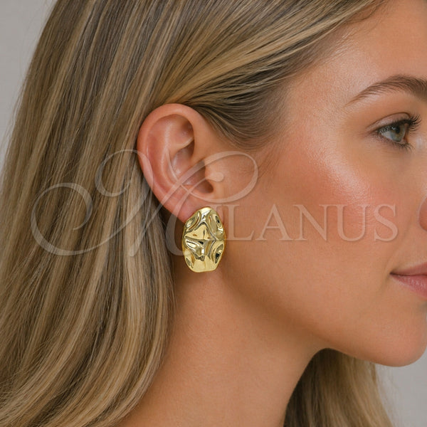 Arete Dormilona 02.385.0052 Oro Laminado, Pulido, Tono Dorado