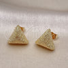 Arete Dormilona 02.195.0275 Oro Laminado, Mate, Tono Dorado