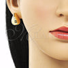Arete Dormilona 02.195.0277 Oro Laminado, Diseño de Gota, Pulido, Tono Dorado