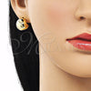 Arete Dormilona 02.156.0685 Oro Laminado, Diseño de Bola, Pulido, Tono Dorado