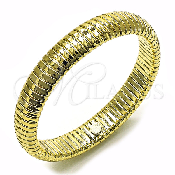 Pulsera Elegante 03.213.0252.08 Oro Laminado, Diseño de Bead Expandible, Pulido, Tono Dorado (12 MM Thickness, 8 Inches Length)