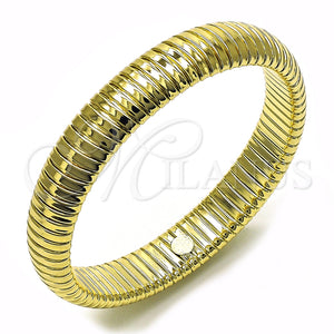 Pulsera Elegante 03.213.0252.08 Oro Laminado, Diseño de Bead Expandible, Pulido, Tono Dorado (12 MM Thickness, 8 Inches Length)