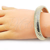 Pulsera Elegante 03.213.0253.08 Oro Laminado, Diseño de Bead Expandible, Pulido, Tono Dorado (14 MM Thickness, 8 Inches Length)